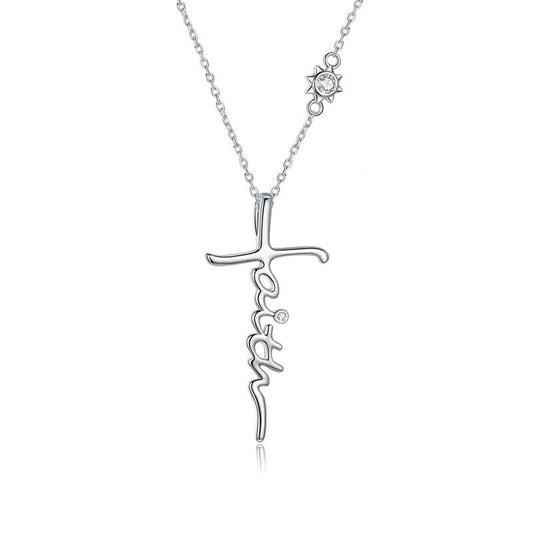 925 Sterling Silver Cross Faith Necklace