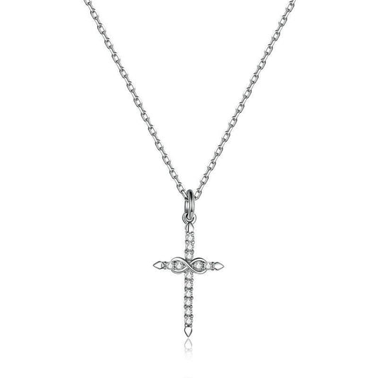 925 Sterling Silver Infinite Cross of Love Necklace