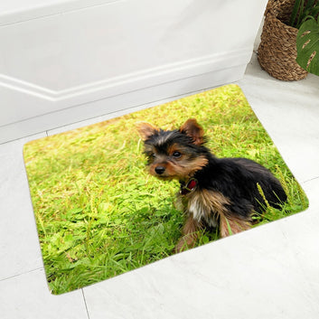 Cute MINI Yorkshire Dog Doormat Decor Pet Animal Floor Door Mat