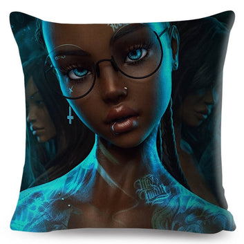 Super Sexy Tattoo Girl Pillow Case Decor Dark Goth Women Cushion Cover