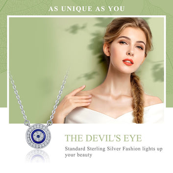 925 Sterling Silver Lucky Blue Eye Necklace