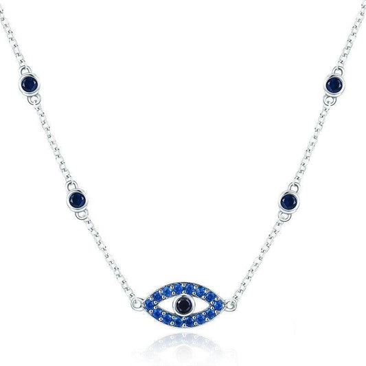 925 Sterling Silver Guardian Lucky Eye Necklace